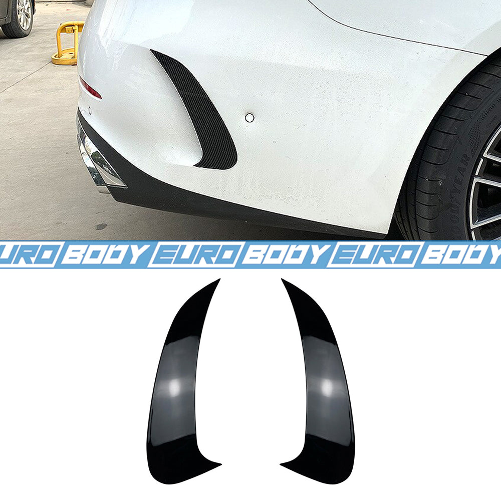 AMG Style Rear Bumper Canards (Gloss Black) for 22+ Mercedes-Benz C-Class (AMG/AMG-Line) W206