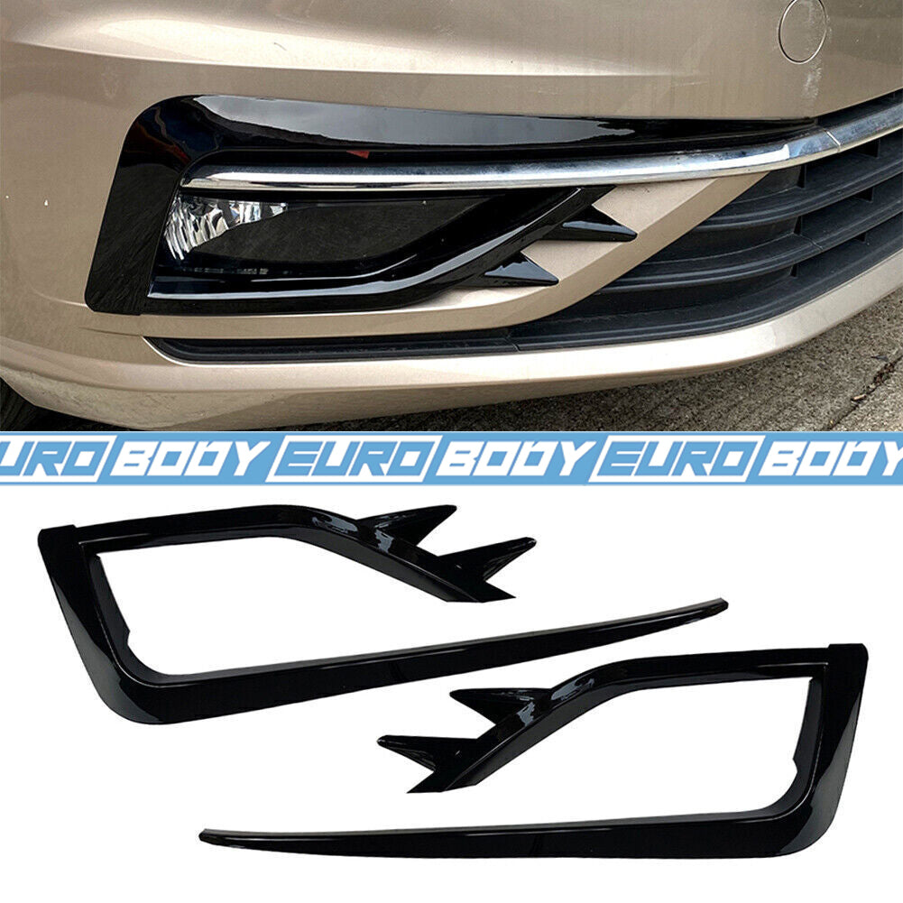 Fog Light Bezel Trim (Gloss Black) for 17-20 Volkswagen Golf MK7.5