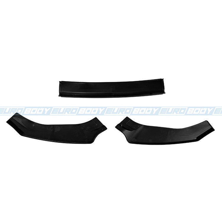 Euro Design 3 Piece Front Lip (Gloss Black) for 17-20 Volkswagen Golf GTI/R-Line/R MK7/7.5