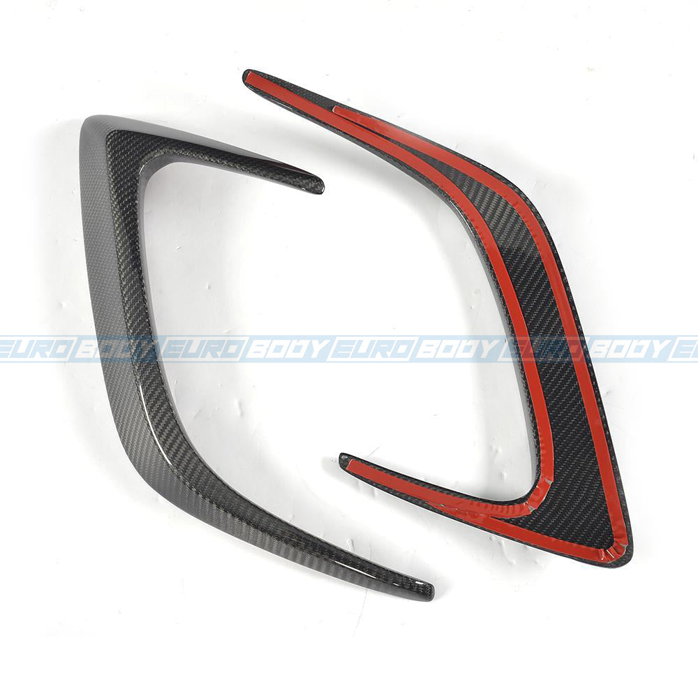 Euro Design Rear Bumper Trims (Carbon Fibre) for 15-18 Mercedes-Benz C63S (Coupe) C205