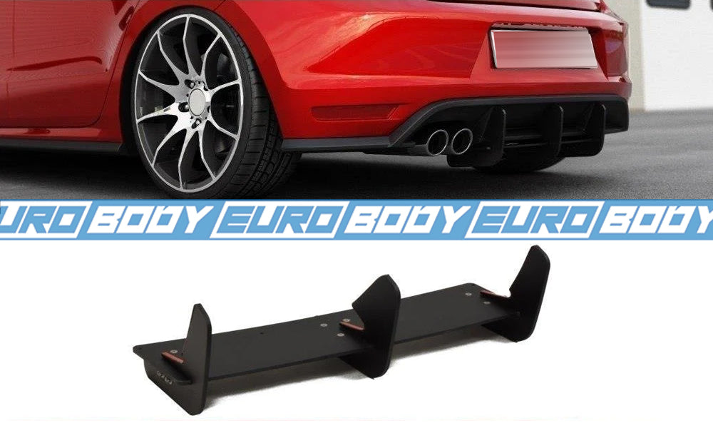 Euro Design Rear Diffuser (Gloss Black) for 10-17 Volkswagen Polo GTI 6R/6C