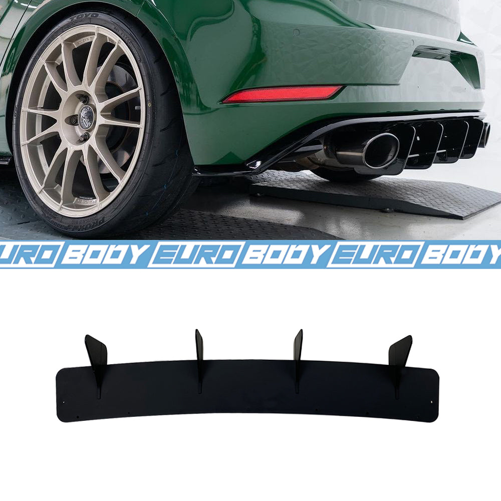 Euro Design Rear Diffuser (Gloss Black) for 13-16 Volkswagen Golf GTI MK7