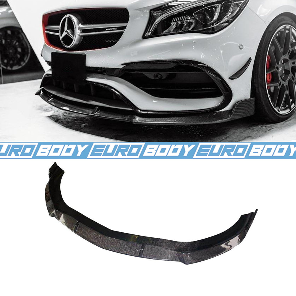 Euro Design Front Lip (Carbon Fibre) for 16-18 Mercedes-Benz CLA-Class (AMG/AMG-Line) C117/X117