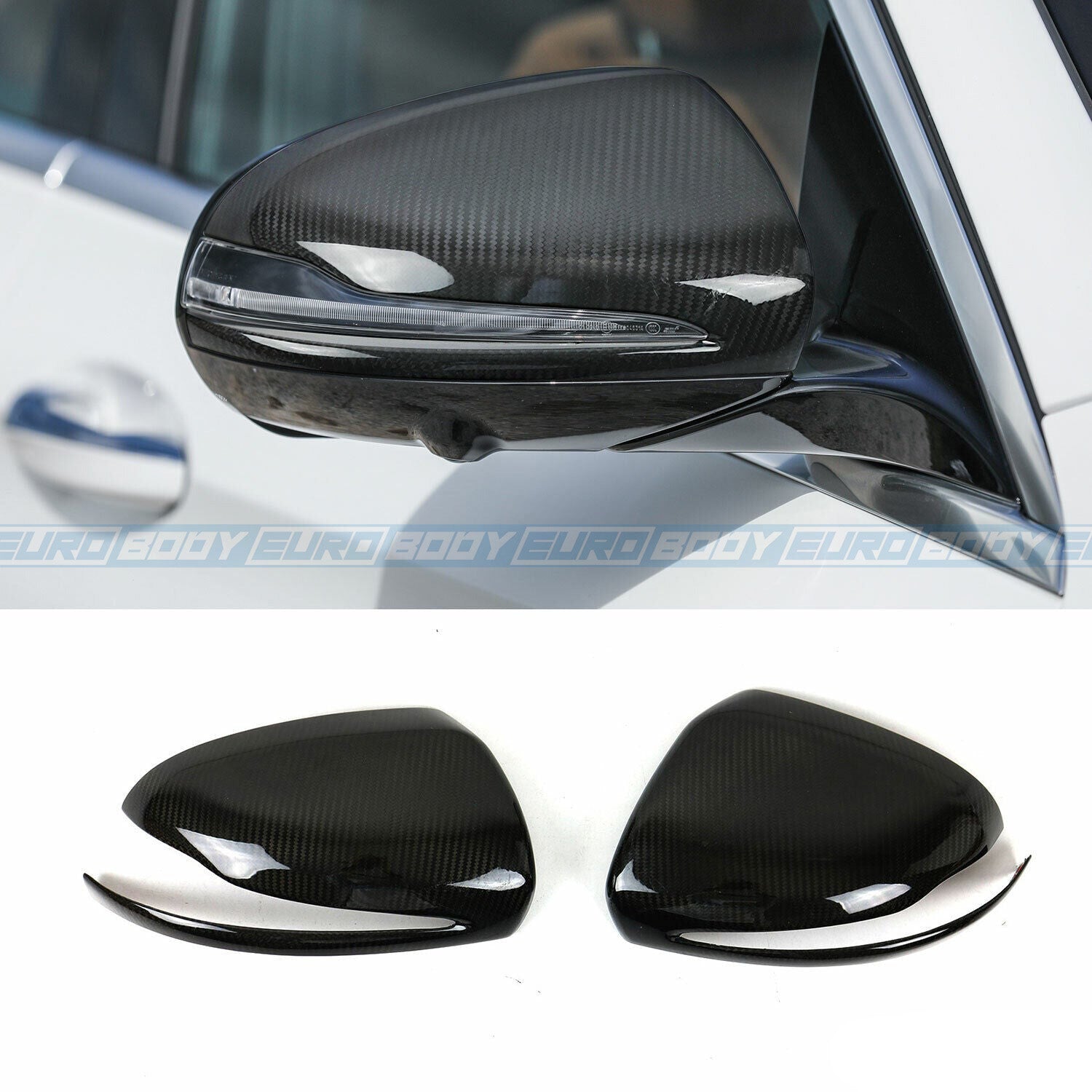 Euro Design Mirror Caps (Carbon Fibre) (Replacement) for 16-20 Mercedes-Benz E-Class W213/C238