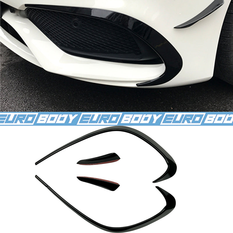 AMG Style Front Canards (Gloss Black) for 16-18 Mercedes-Benz CLA-Class (AMG/AMG-Line) C117/X117