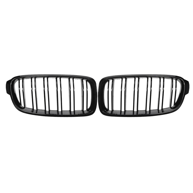 Euro Design Dual Slot Front Grill (Gloss Black) for 12-18 BMW 3 Series/4 Series F30/F31/F32/F33