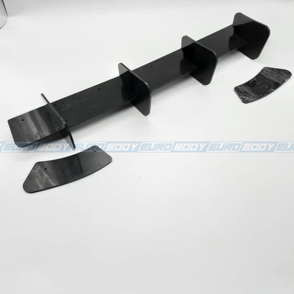 Euro Design V2 Rear Diffuser (Gloss Black) for 13-16 Volkswagen Golf GTI MK7