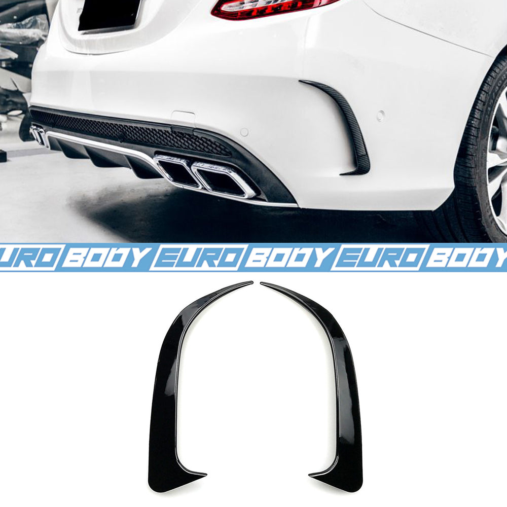 AMG Style Rear Canards (Gloss Black) for 15-21 Mercedes-Benz C-Class (AMG/AMG-Line) W205/C205