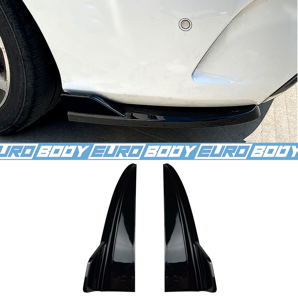 Euro Design Rear Aprons (Gloss Black) for 15-21 Mercedes-Benz C-Class W205