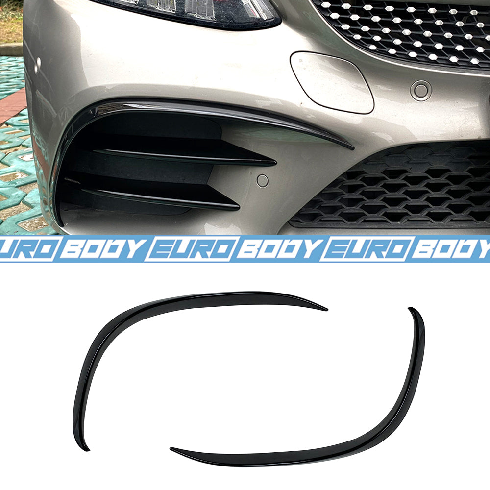 Euro Design Front Canards (Gloss Black) for 19-21 Mercedes-Benz C-Class (AMG/AMG-Line) W205/C205