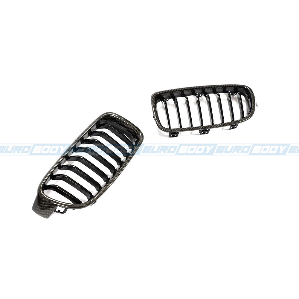 Euro Design Single Slot Front Grill (Carbon Fibre) for 13-18 BMW 3 Series F30/F31