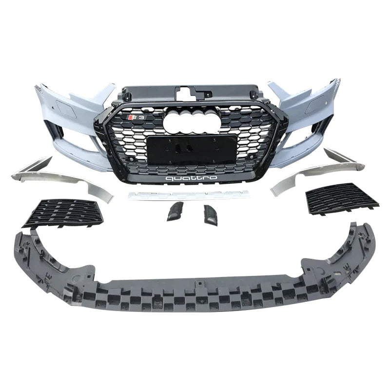 RS Style Front Bumper for 17-20 Audi A3/S3 (Sedan/Hatch) 8V